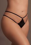 Ami - String met Verstelbare Schuivers en Gouden Details - Plus Size
