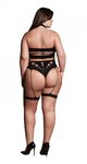Ananke XII - Driedelige Set met Choker, Bandeautop en Slip met Kousenbanden - Plus Size