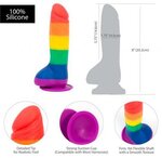 Addiction - Justin Rainbow Siliconen Dildo - 19 cm