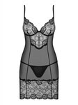 Alluria Neglig&eacute; Met String - Zwart