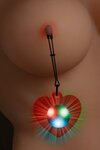 Charmed -  Heart Tweezer Tepelklemmen Met LED Verlichting