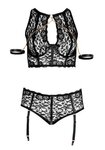 Jarretel Set Bondage - Zwart