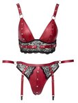 Bra Set Bondage - Rood & Zwart