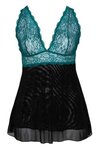 Babydoll Petrol - Zwart & Groenblauw