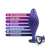 Anal Adventures Matrix - Swirling Bling Anaal Plug - Sapphire