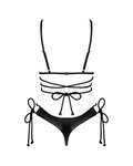 Cordellis- Sexy open cuploos set met open kruis - Zwart