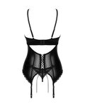 Obsessive - Norides Korset & String - Zwart