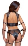 BH-set Bondage met bandjes - Zwart