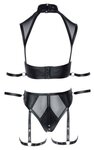 BH-set Bondage met bandjes - Zwart