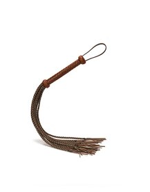 Liebe Seele - Leren Zweep met Strengen - Zwart &amp; Bruin