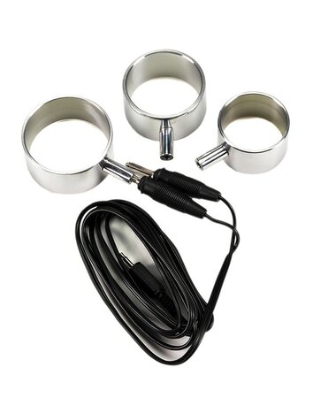 Rimba Electro Sex Aluminium Cock ringen,  uni-polair, 3 st.