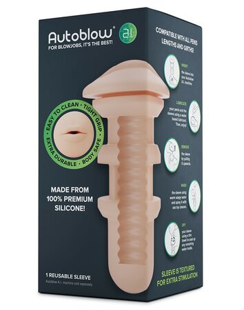 Autoblow A.I. Silicone Mouth Sleeve - White
