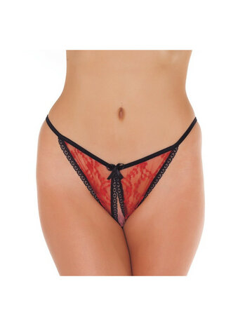 Amorable by Rimba - Open Tanga - One Size - Rood