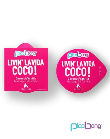 PicoBong - Massage Kaars - Coconut / Vanilla (22 Pack)