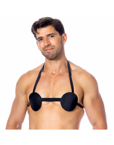Rimba - Heren nipple harnas met spijkers naar binnen