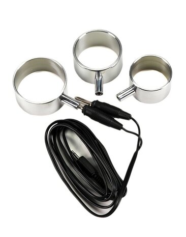 Rimba Electro Sex Aluminium Cock ringen,  uni-polair, 3 st.