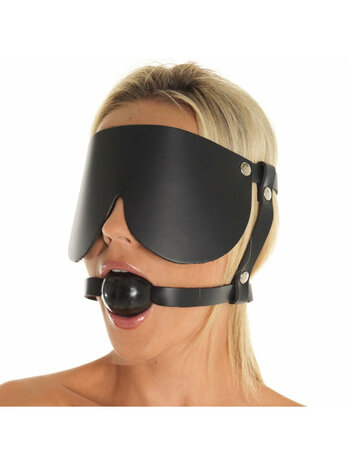 Rimba - Mondknevel met rubber bal en oogmasker