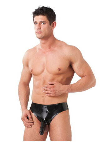 Rimba Latex Play - Herenslip met Penis Sleeve