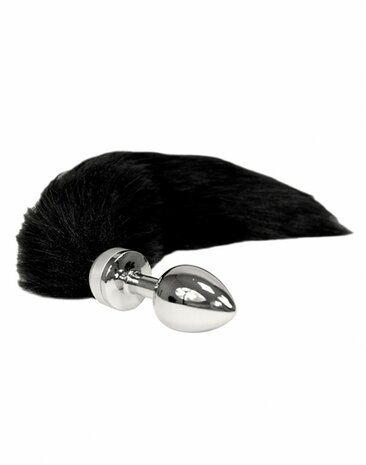 Rimba - Buttplug met zwarte staart (unisex)