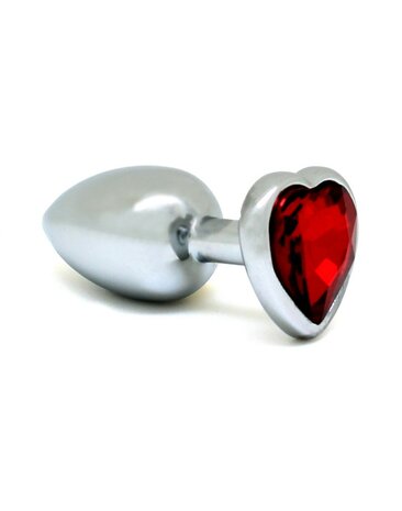 Rimba - Buttplug KLEIN met kristal in Hartvorm (unisex)