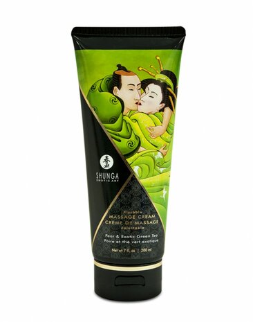 Shunga - Eetbare Massage Cr&egrave;me - Pear &amp; Exotic Green Tea - 200 ml