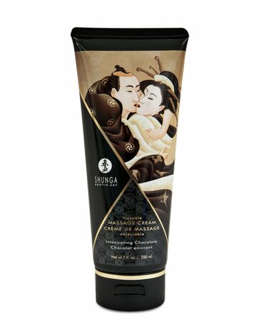 Shunga - Eetbare Massage Cr&egrave;me - Intoxicating Chocolate - 200 ml
