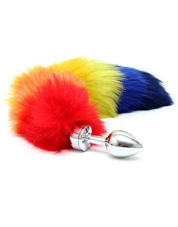 Rimba - Buttplug met regenboog staart (unisex)