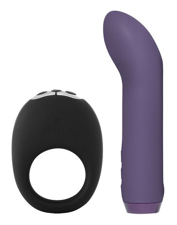 Je Joue - Mio &amp; Bullet Couples Collection - Set Cock Ring Vibrator &amp; Bullet Vibrator - Zwart &amp; Paars