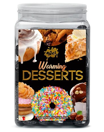 WET Warming Desserts assorted 36 x 30ml. Counter Bowl display
