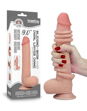 Love Toy - 9 inch Sliding Skin Dildo