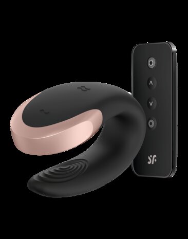 Satisfyer - Double Love - Luxe Partner Vibrator - Zwart