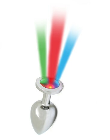 Rimba Toys - Pisa - Butt Plug met LED Licht - Zilver