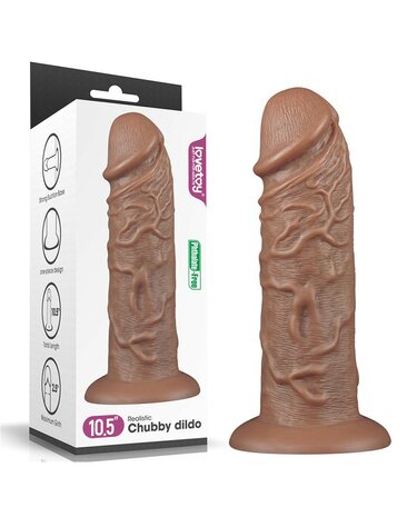 Love Toy - Realistic Chubby Dildo 27 cm - Bruin