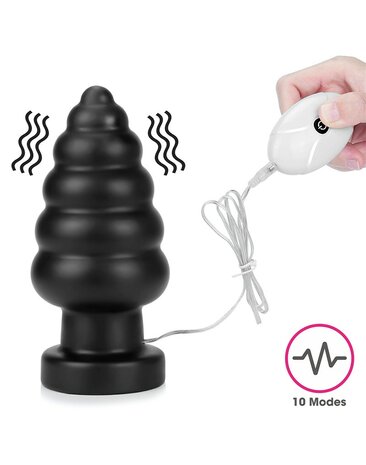 Love Toy - King Size Vibrating Anal Cracker 18 cm - Zwart