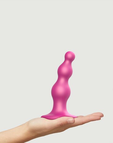 Strap-On-Me - Dildo Plug Beads Maat S - Metallic Roze