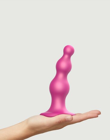 Strap-On-Me - Dildo Plug Beads Maat M - Metallic Roze