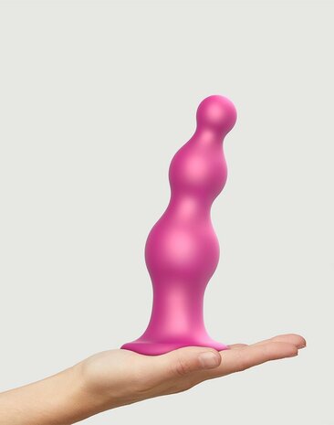 Strap-On-Me - Dildo Plug Beads Maat XXL - Metallic Roze