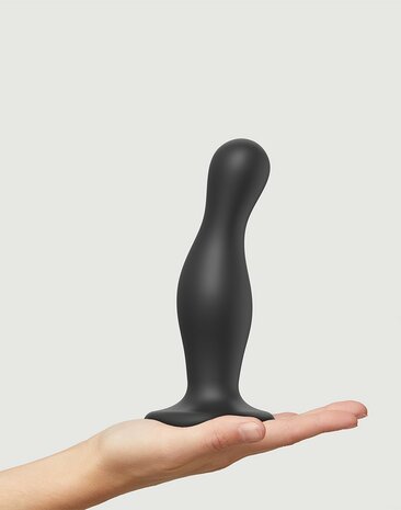 Strap-On-Me - Dildo Plug Curvy Maat L - Zwart