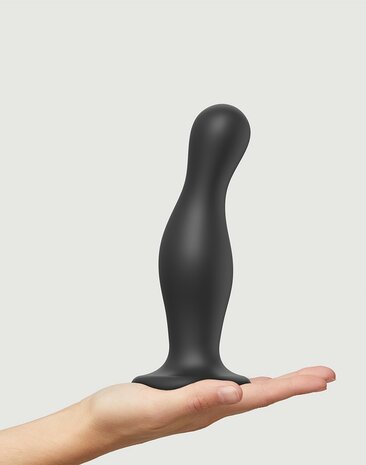 Strap-On-Me - Dildo Plug Curvy Maat XL - Zwart