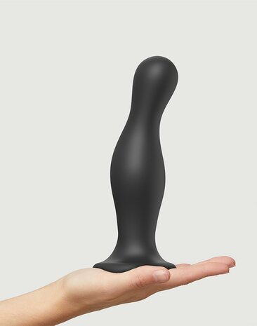 Strap-On-Me - Dildo Plug Curvy Maat XXL - Zwart