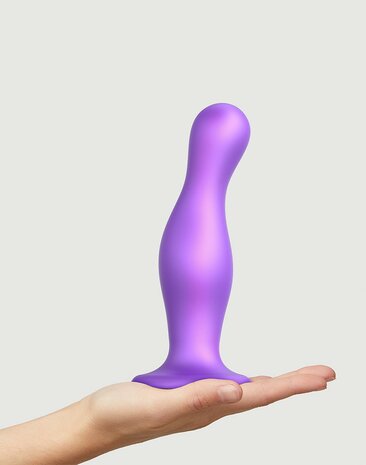 Strap-On-Me - Dildo Plug Curvy Maat XL - Metallic Paars