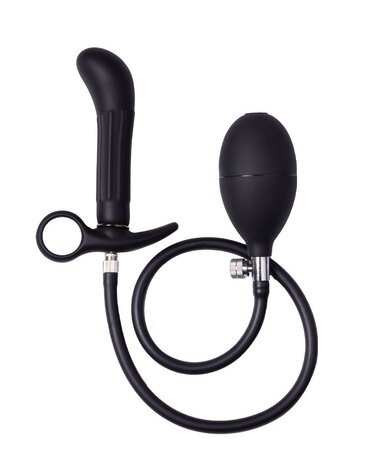Rimba Latex Play - Opblaasbare anaalplug met pomp - Zwart
