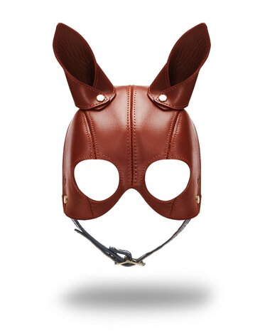 Liebe Seele - Leren Masker met Oren - Zwart, Bruin &amp; Goud