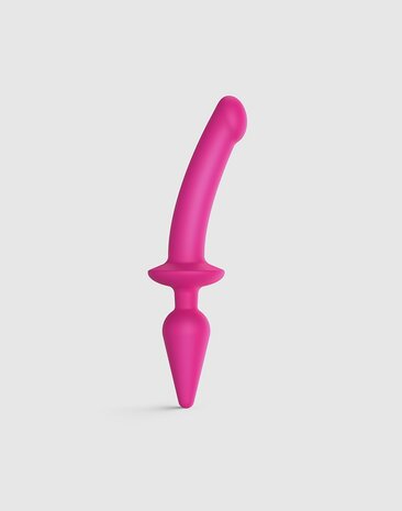 Strap-On-Me - Semi-Realistische Switch Plug-In - 2-in-1 Dildo &amp; Butt Plug Maat L - Roze