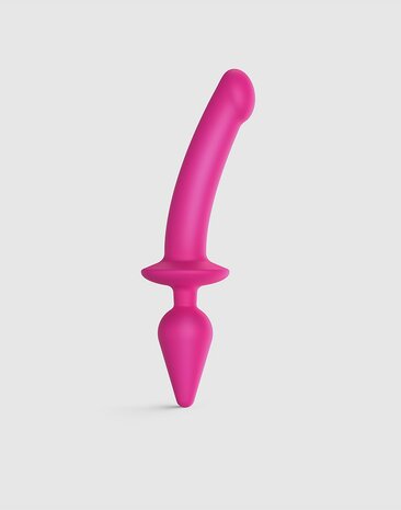 Strap-On-Me - Semi-Realistische Switch Plug-In - 2-in-1 Dildo &amp; Butt Plug Maat XXL - Roze