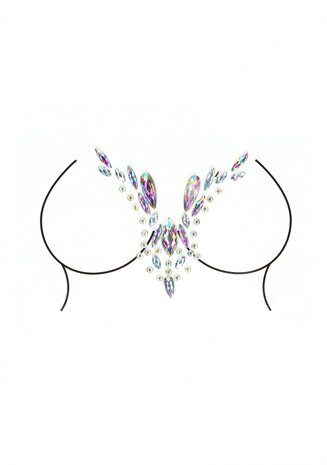 Dazzling Deep-V Cleavage Bling Sticker