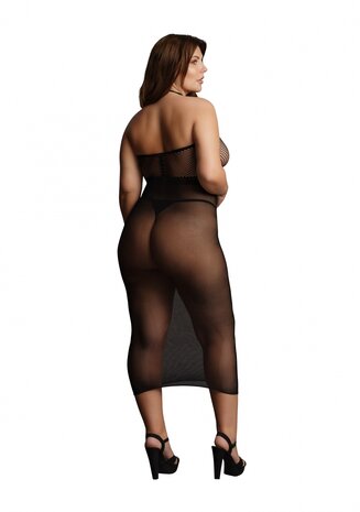 Lingerie Jurkje met Hoge Hals - Plus Size