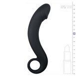 Zwarte siliconen prostaat dildo