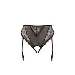 Jarretel Slip Open Kruis - Zwart
