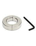 Rimba Bondage Play - RVS Ballstretcher met inbussleutel (hoogte 1.5 cm)